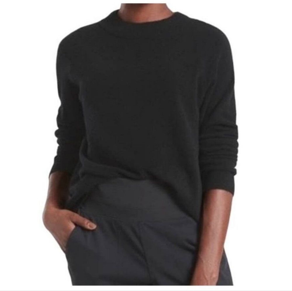 Athleta Merino Wool Hawthorn Sweater Black